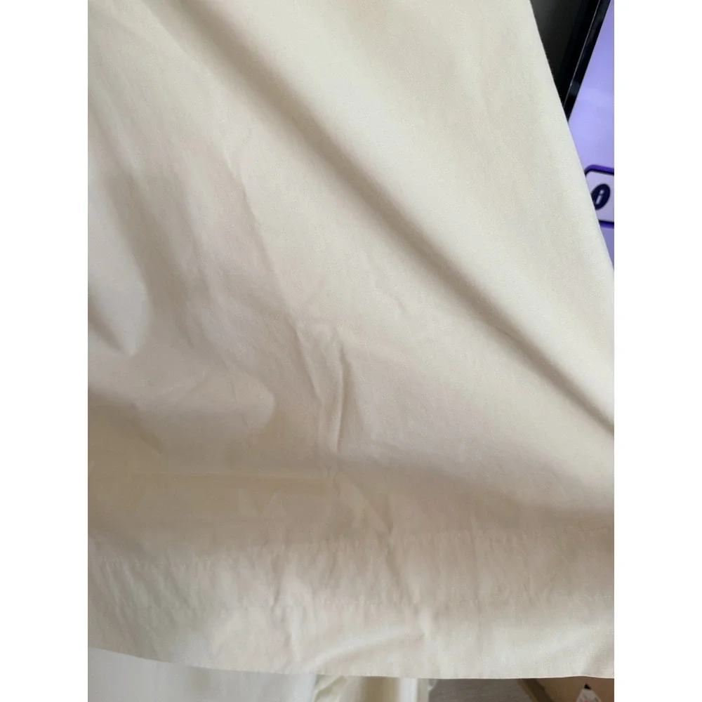 PAIR (2 PANELS) Off White Curtains Ruffle Edge 84